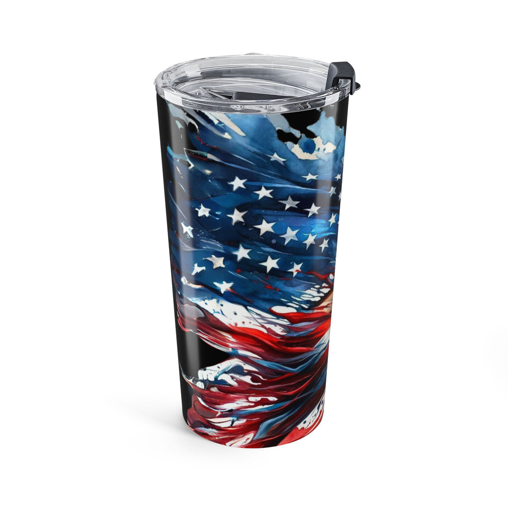 20oz Patriotic Buck/American Flag Stainless Steel Tumbler - USA Travel Cup